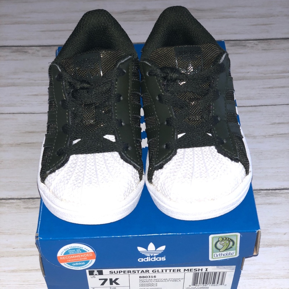 Adidas Superstar Glitter Mesh - 7 Toddler